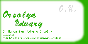 orsolya udvary business card